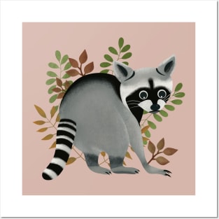 Cute raccoon Posters and Art